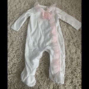 Cute white onesie for 0-3 month baby girl